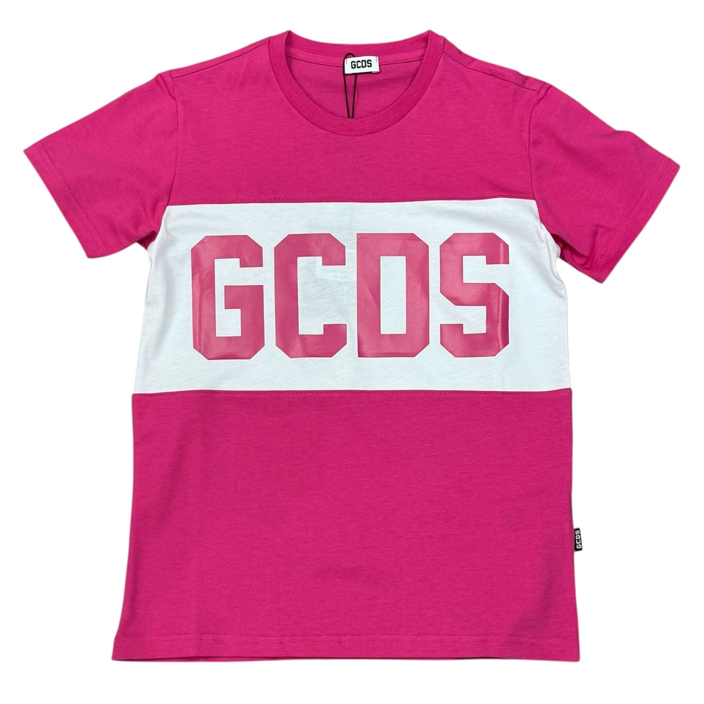 T-SHIRT GCDS BAMBINA FUXIA
