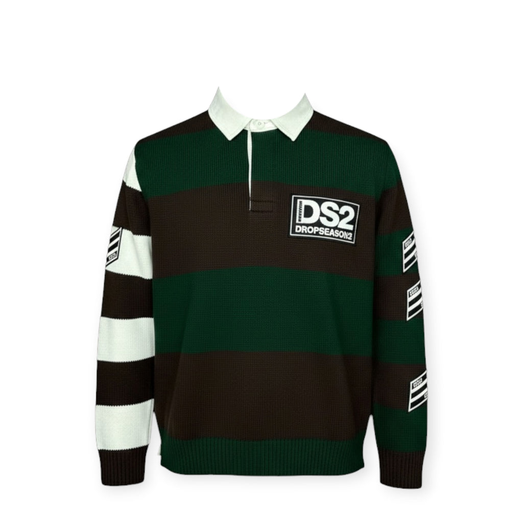 POLO IN MAGLIA BAMBINO MARRONE