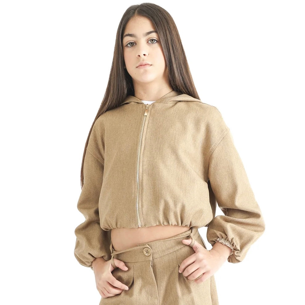 GIACCHINO CON CAPPUCCIO BAMBINA BEIGE
