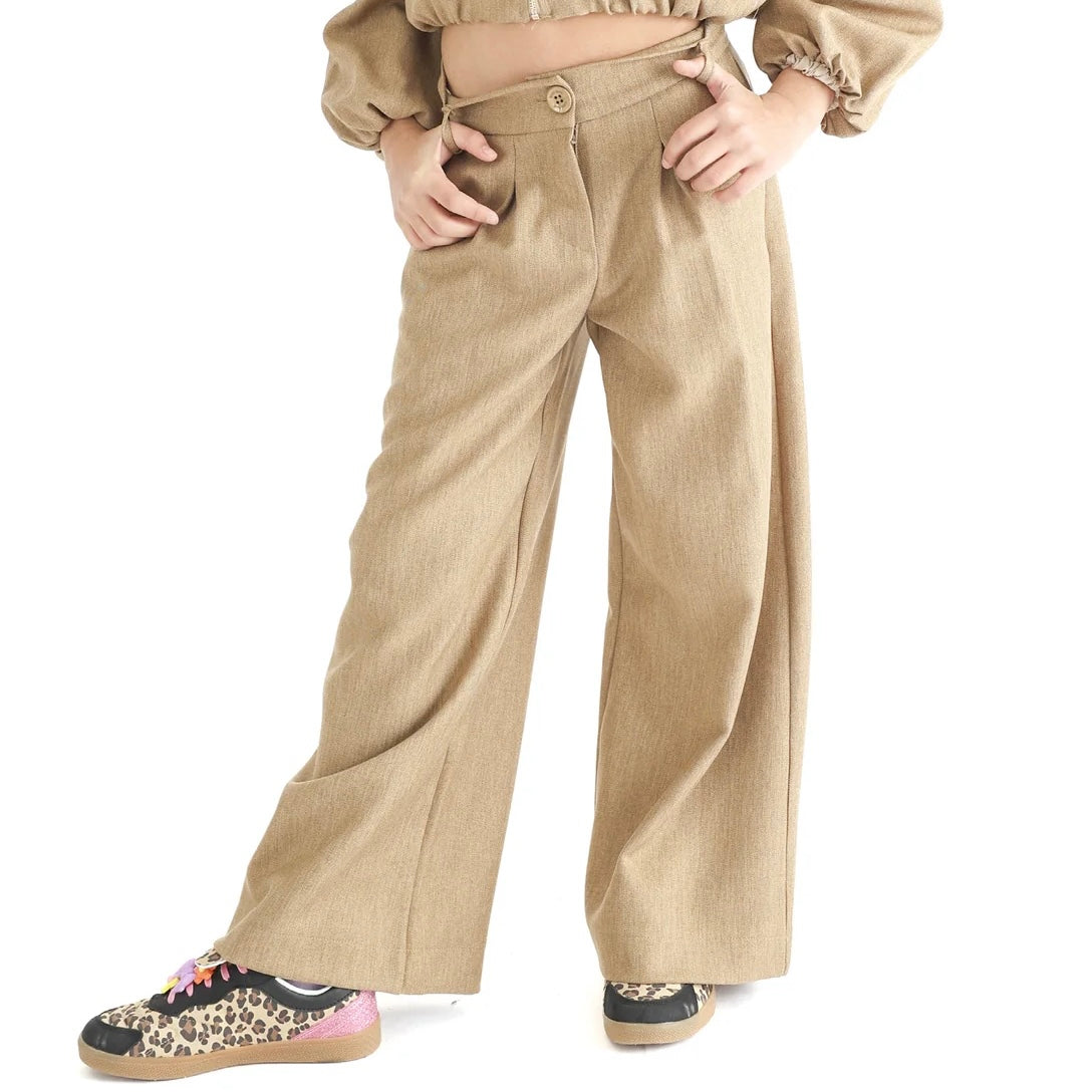 PANTALONE PALAZZO BAMBINA BEIGE