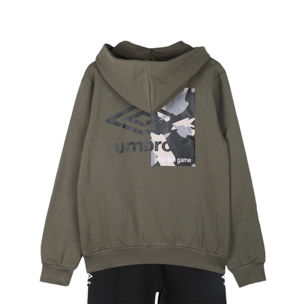 TUTA COMPLETA BAMBINO UMBRO VERDE FELPATA