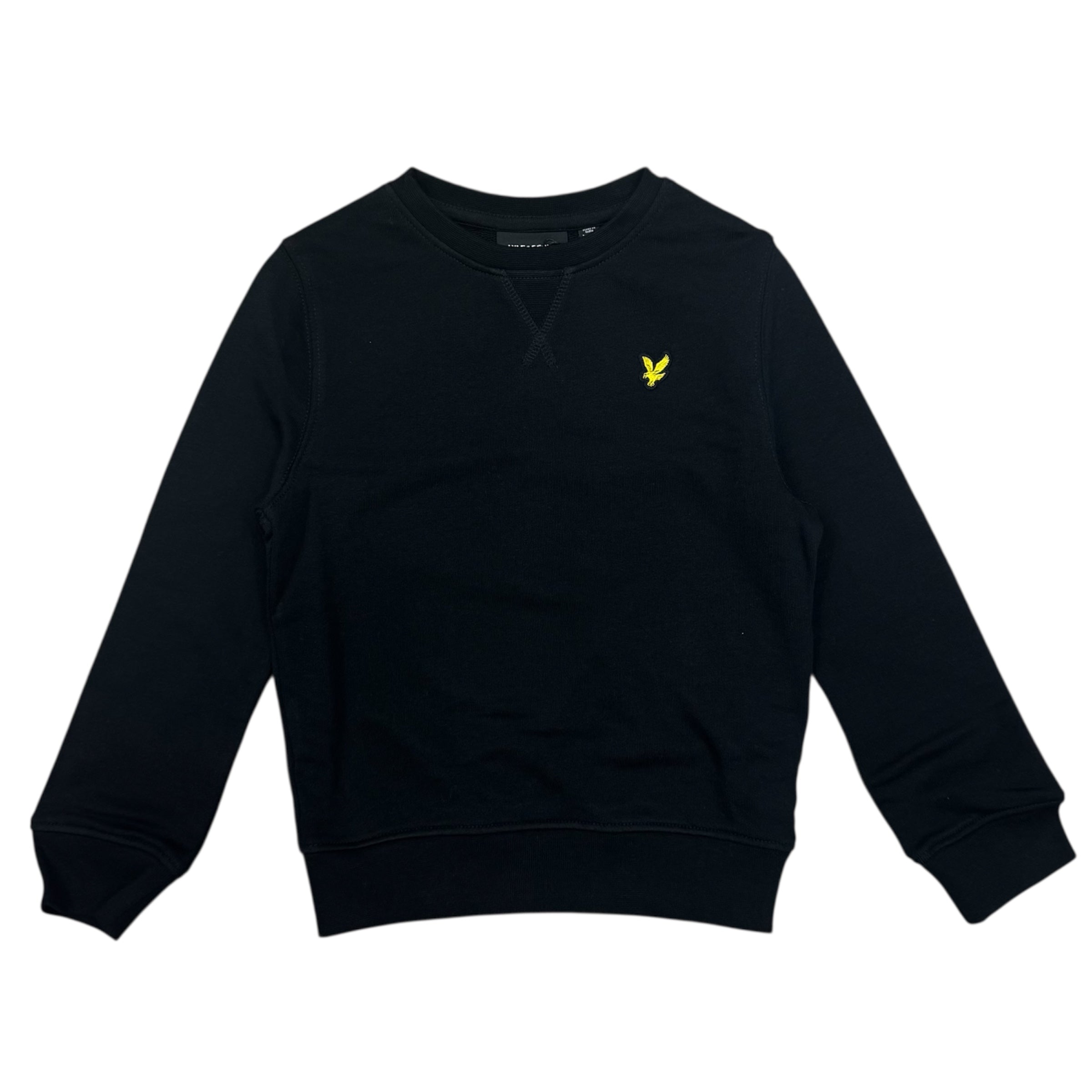 FELPA IN COTONE BAMBINO GIROCOLLO NERA