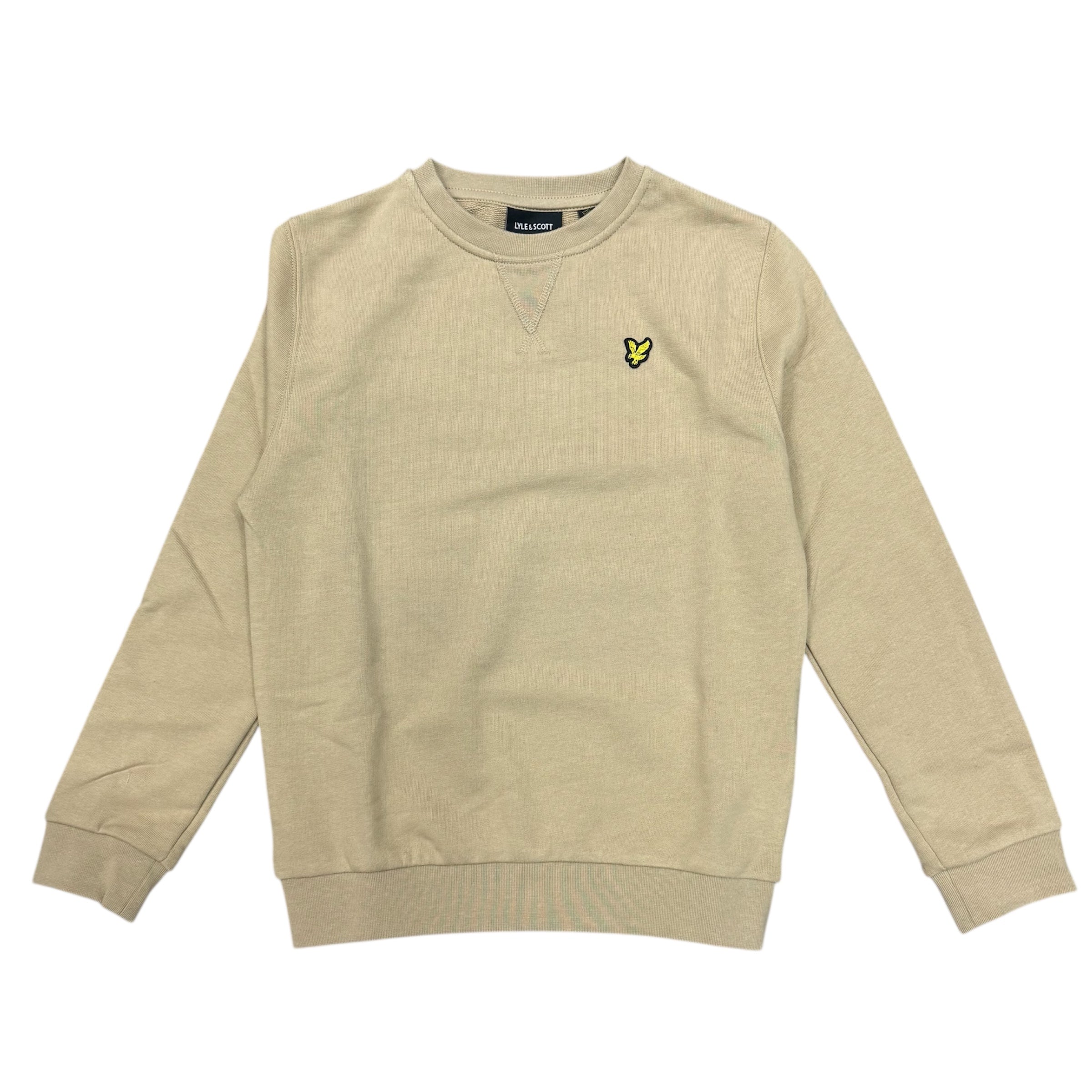 FELPA IN COTONE BAMBINO GIROCOLLO BEIGE