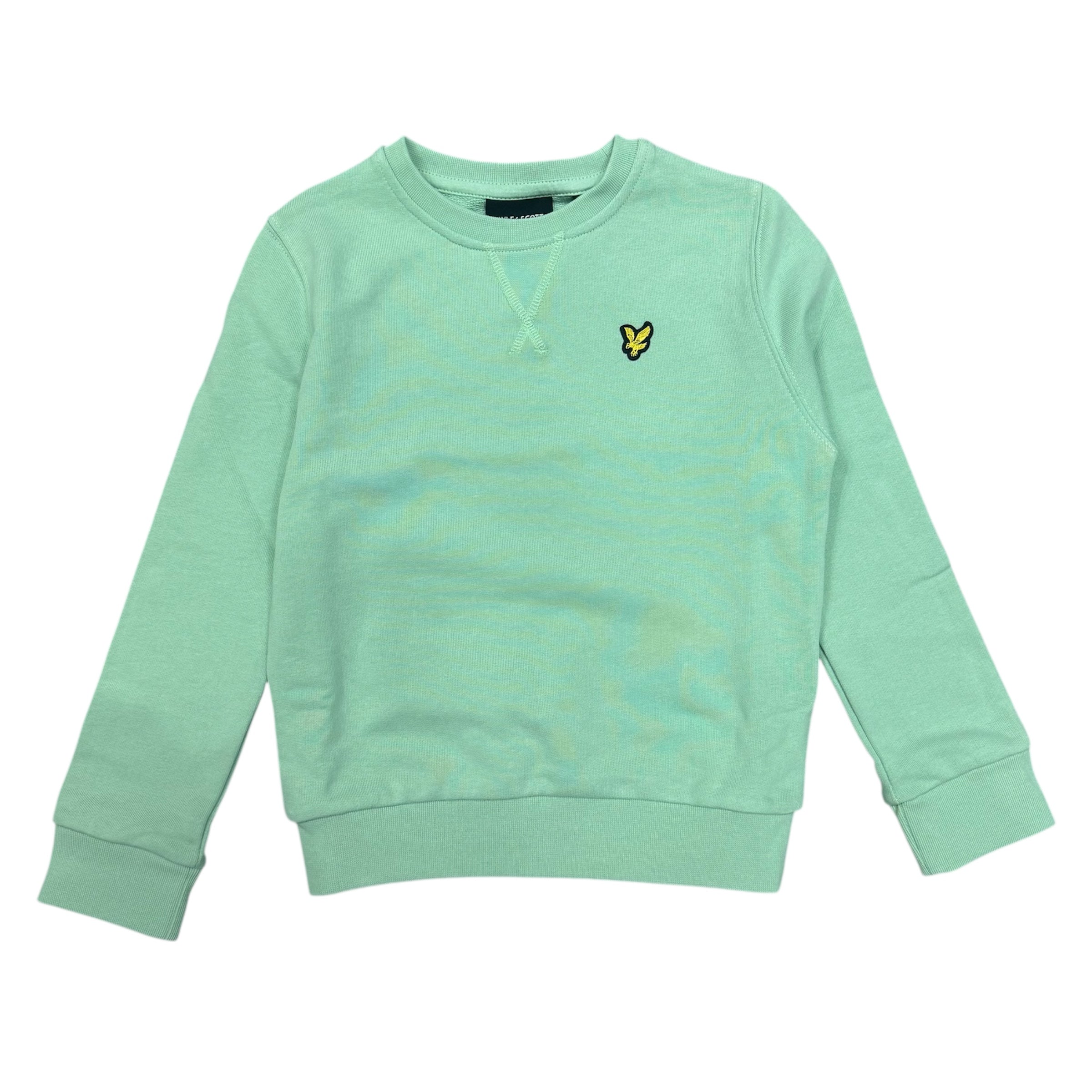 FELPA IN COTONE BAMBINO GIROCOLLO MENTA