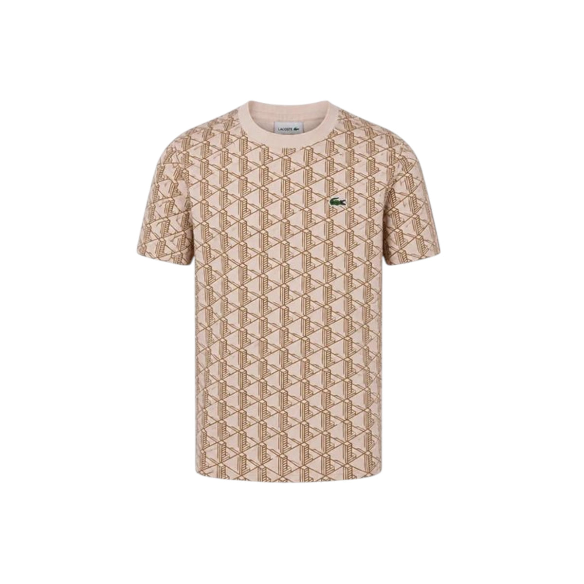 T-SHIRT IN COTONE MONOGRAMMA ROSA