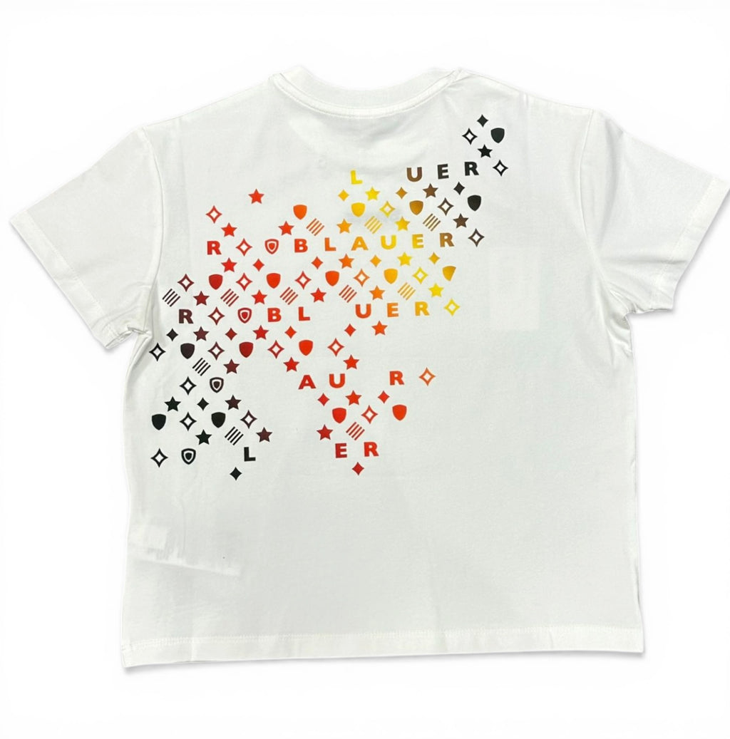 T-SHIRT LV IN COTONE BAMBINO BIANCA