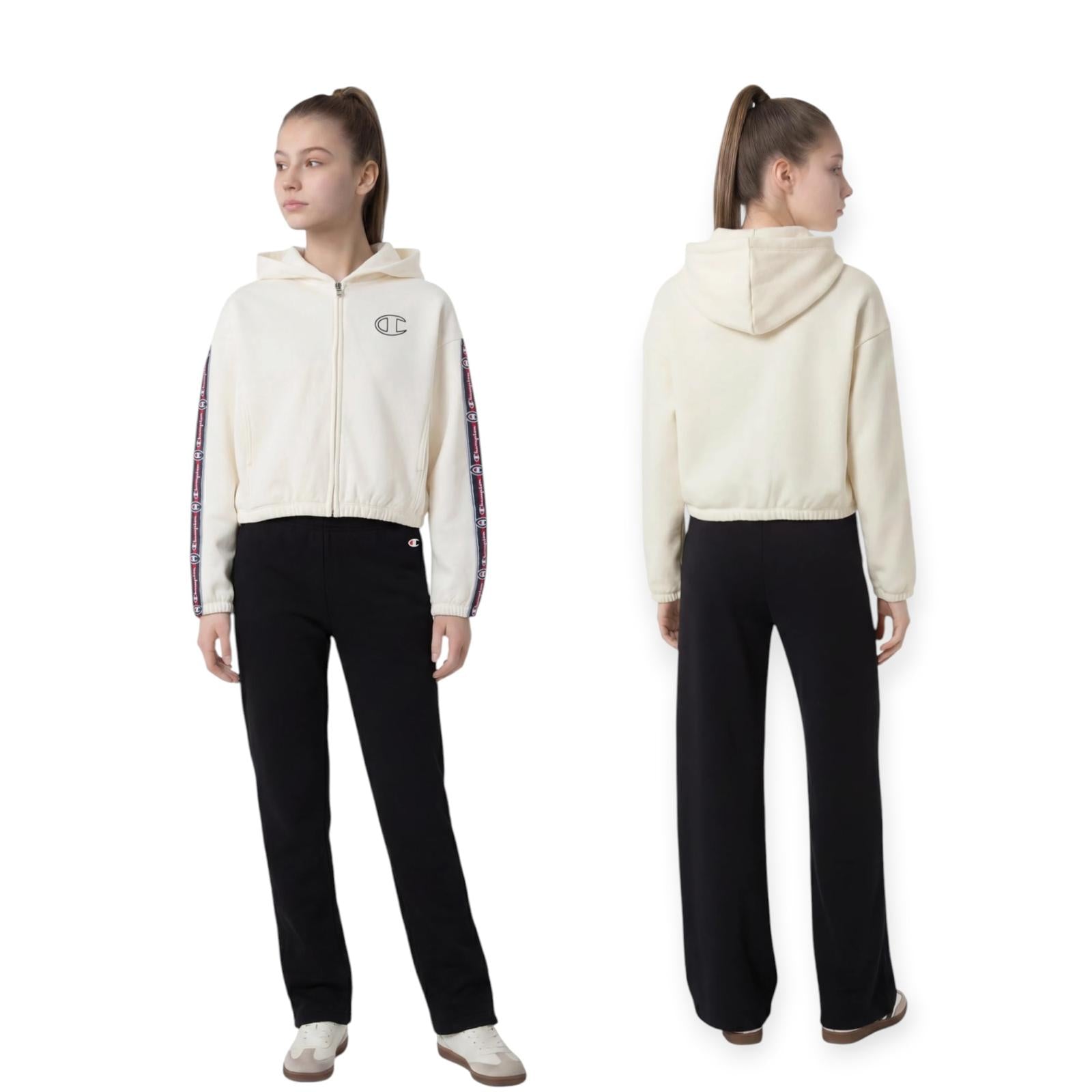 TUTA FULL ZIP BAMBINA PANNA