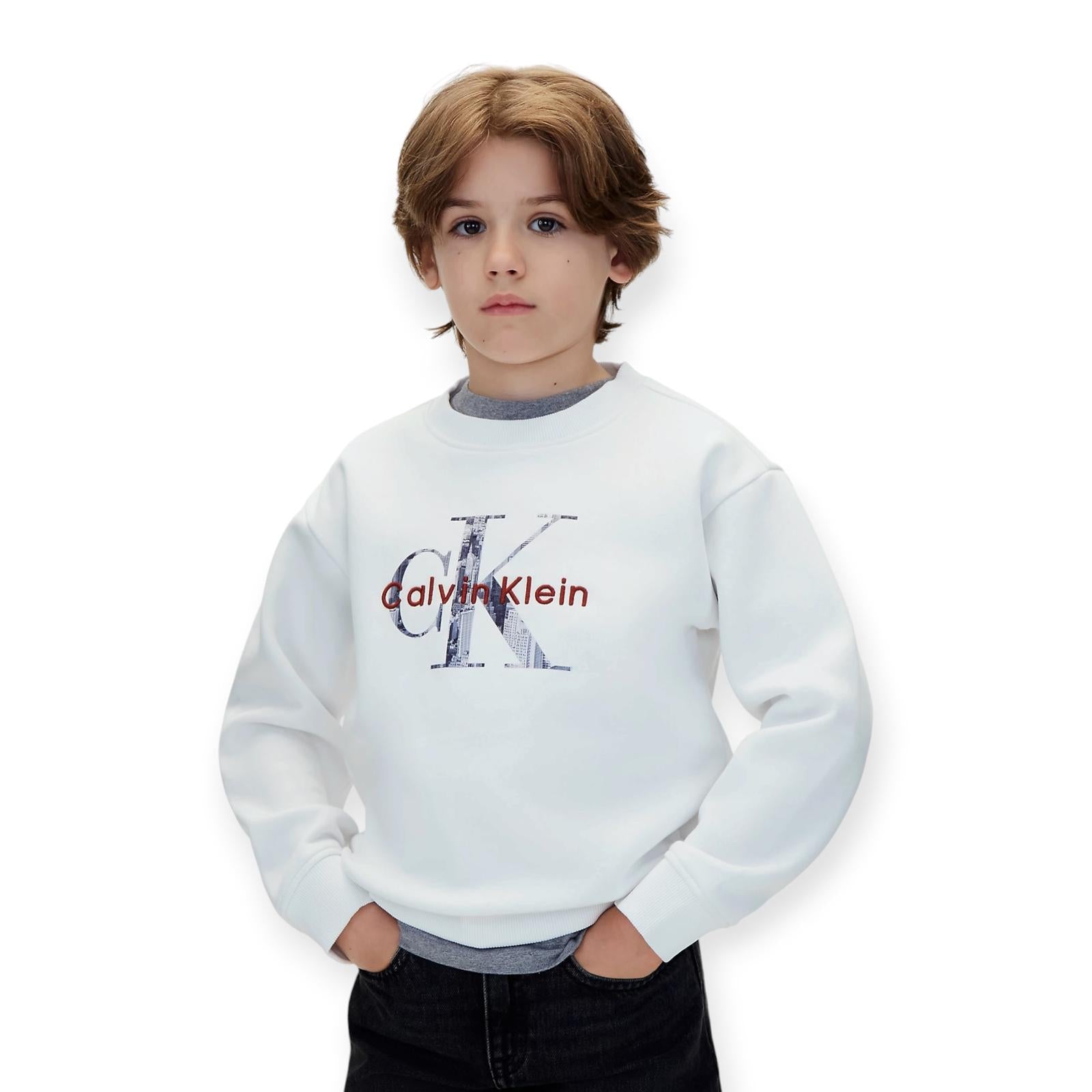 FELPA LOGO FELPATA BAMBINO BIANCA