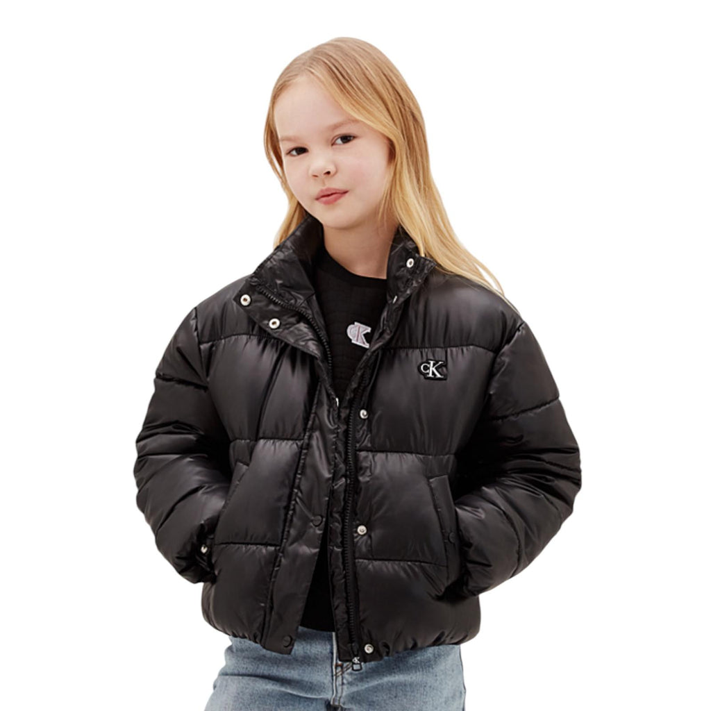 PIUMINO LUCIDO BAMBINA NERO