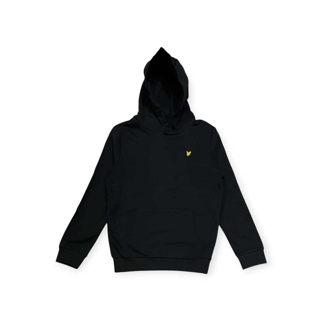 FELPA IN COTONE CAPPUCCIO BAMBINO NERO