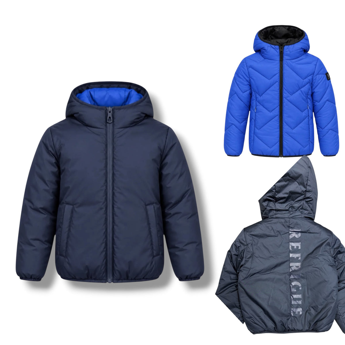 PIUMINO REVERSIBILE BAMBINO BLU