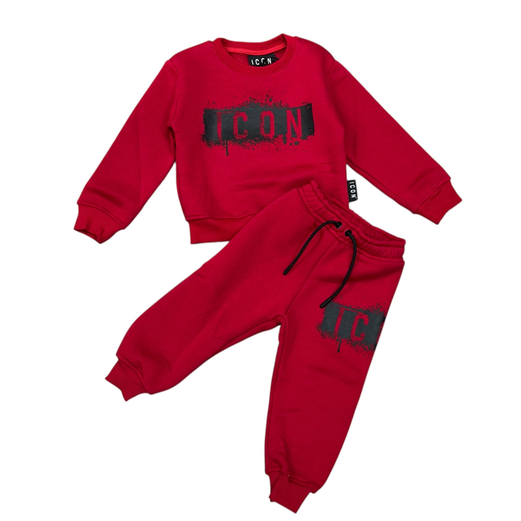 TUTA COMPLETA BAMBINO ICON ROSSA