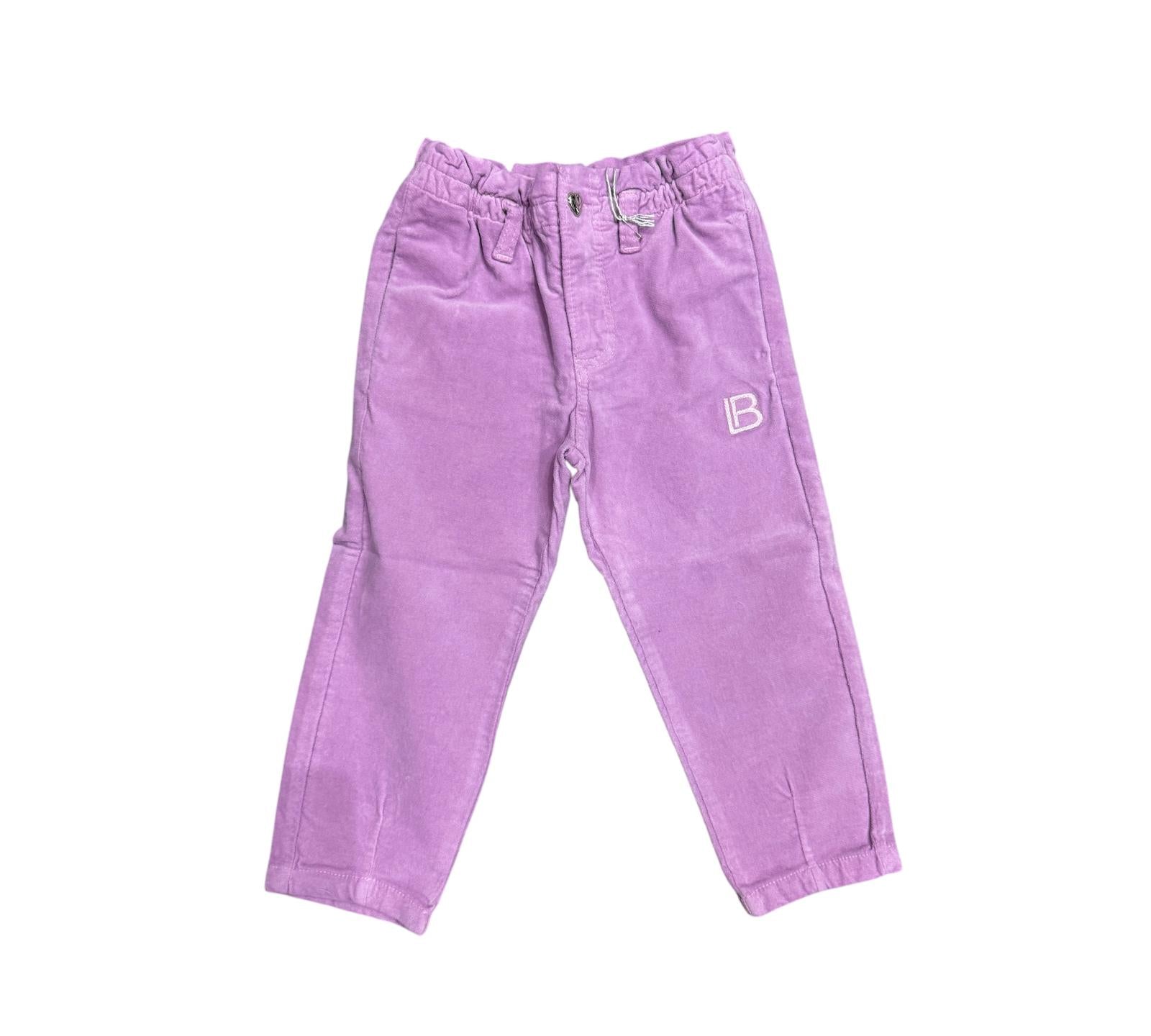 PANTALONE LAURA BIAGIOTTI IN VELLUTO ROSA