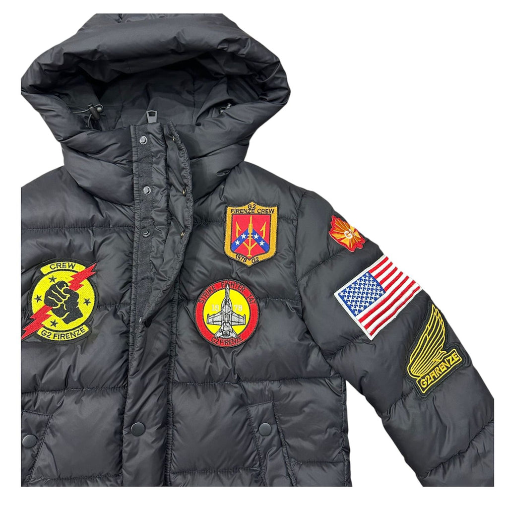 PIUMINO CON CAPPUCCIO  G2 FIRENZE NERO