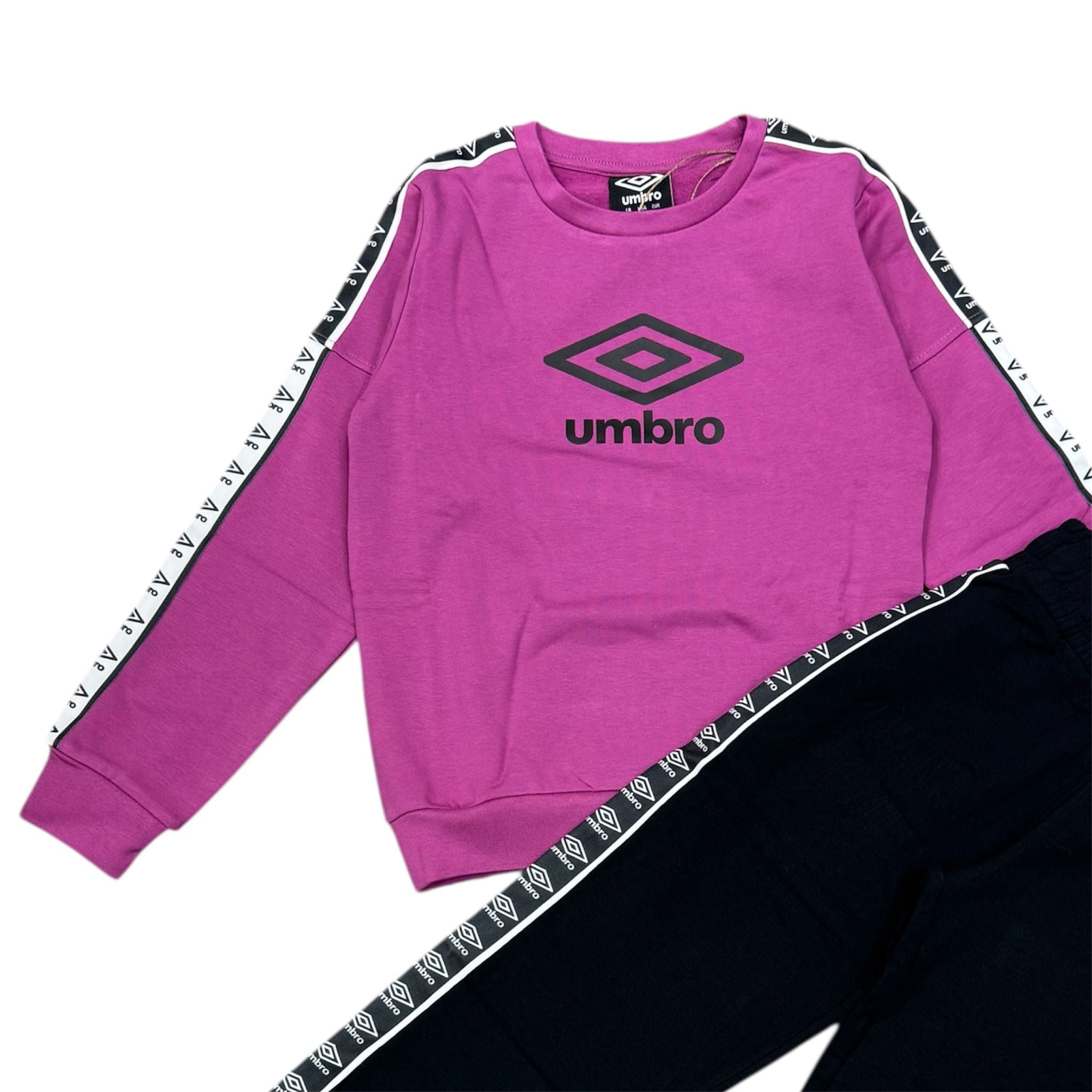 TUTA COMPLETA BAMBINA UMBRO ROSA
