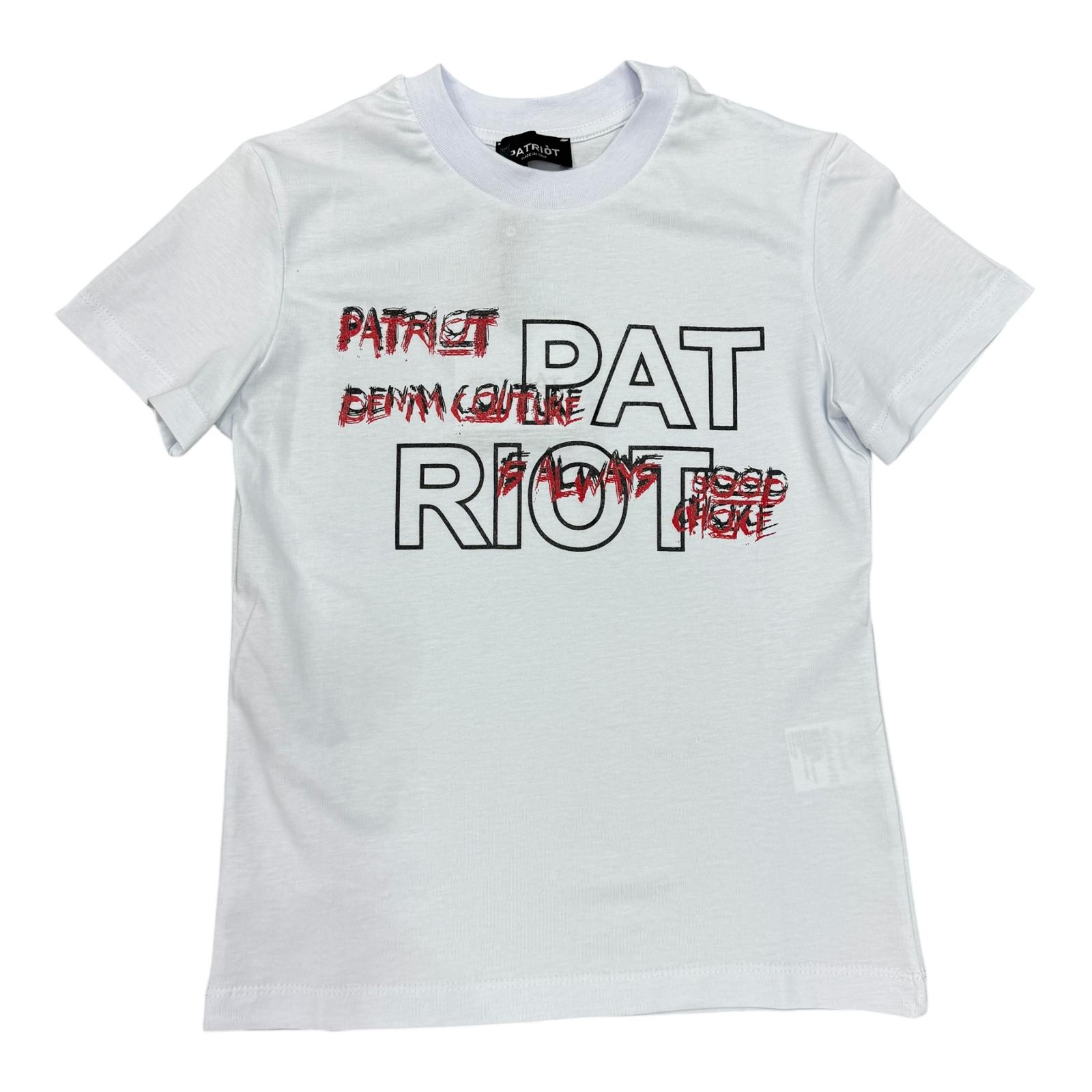 T-SHIRT PATRIOT BAMBINO BIANCA