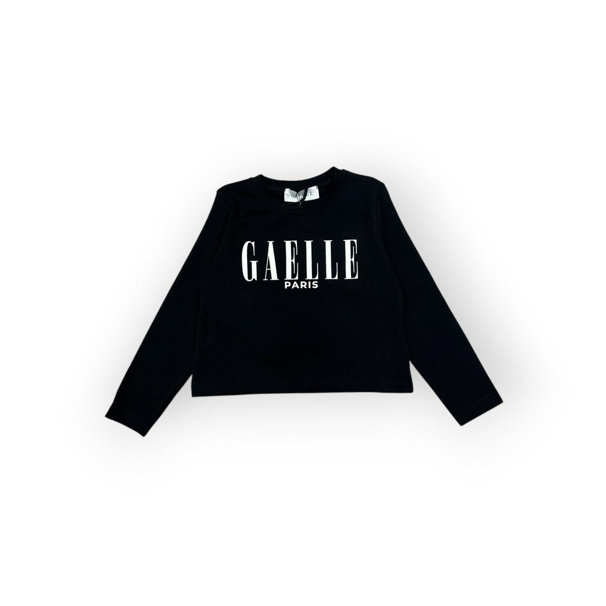 MAGLIA CROPPED BAMBINA NERA