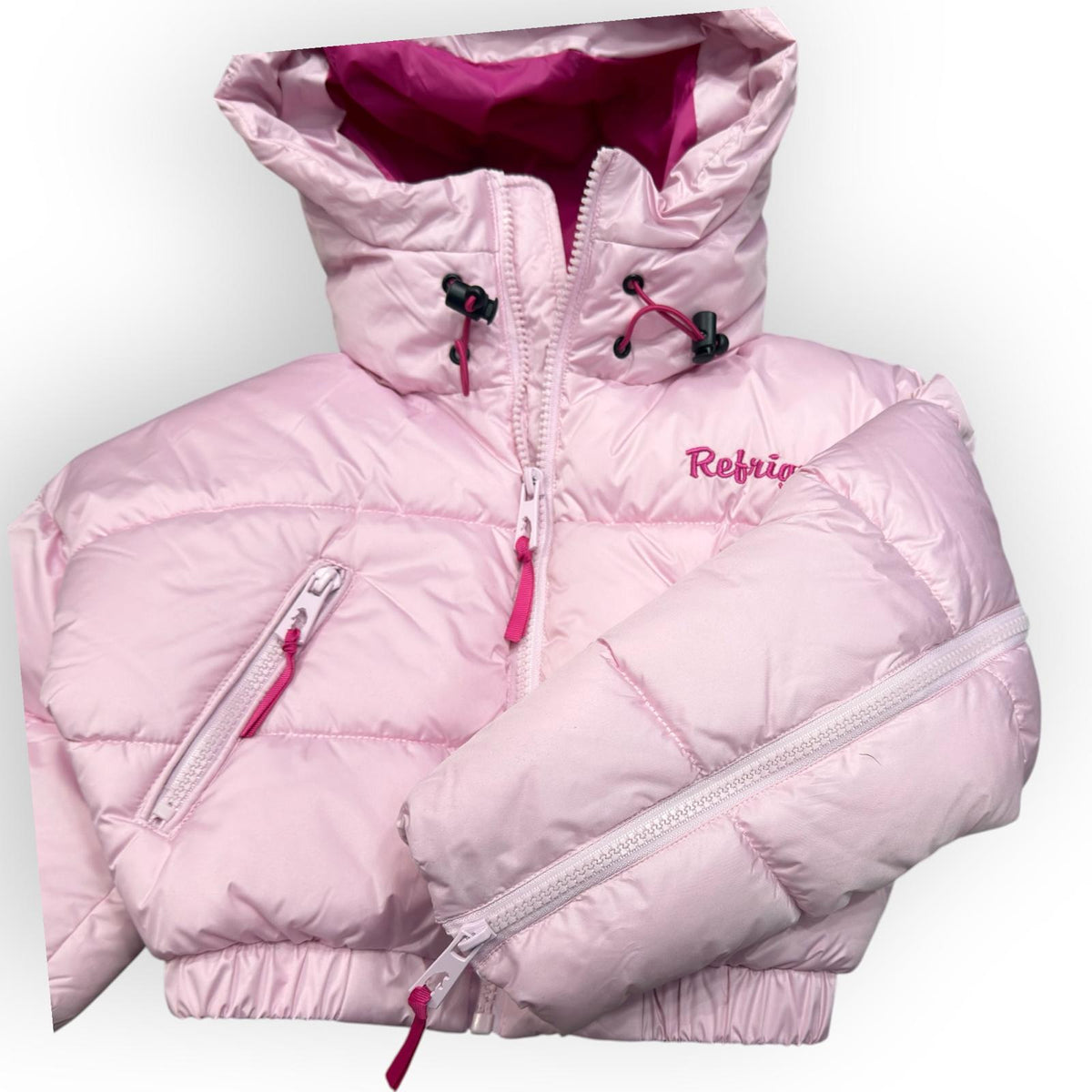 PIUMINO CROPPED BAMBINA ROSA