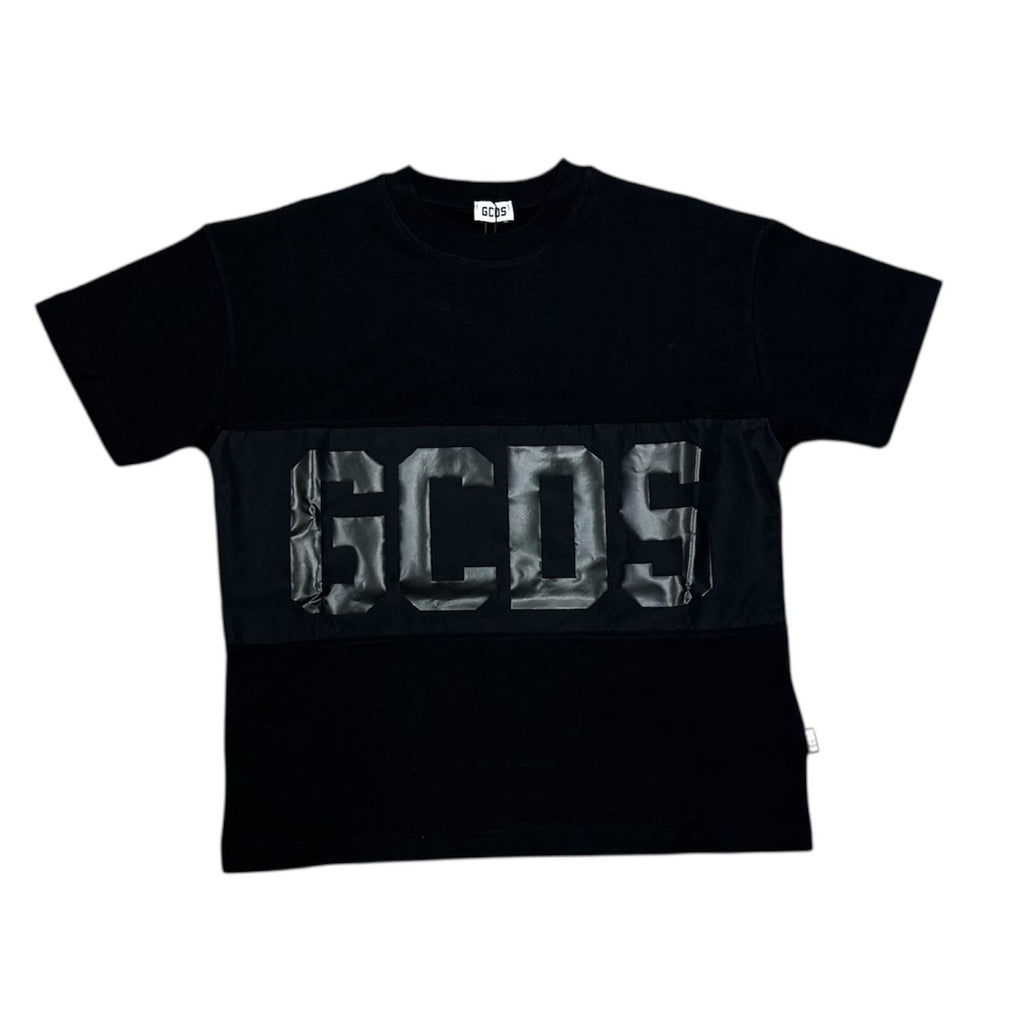 T-SHIRT CON BANDA LOGO NERA
