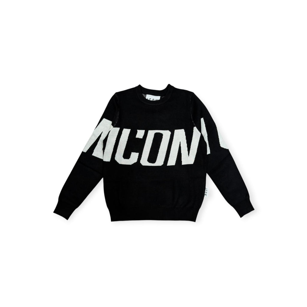MAGLIONCINO LOGO BAMBINO NERO