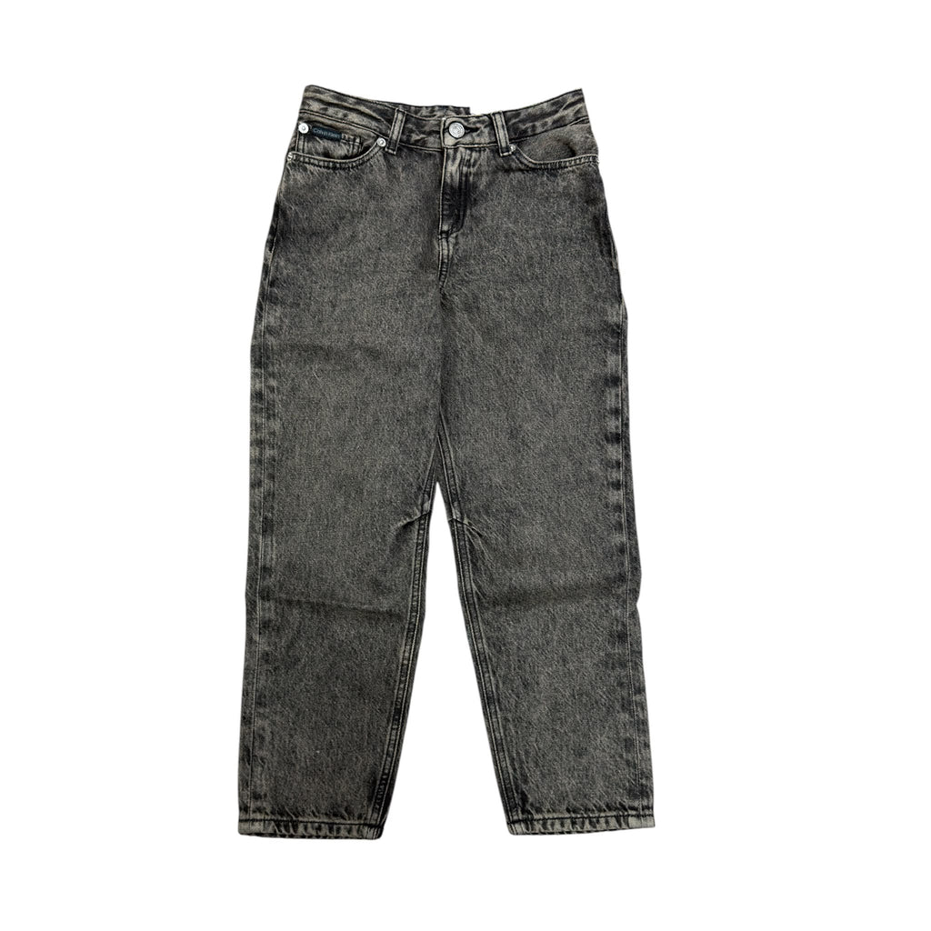 JEANS BARREL LEG BAMBINA NERO