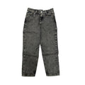 JEANS BARREL LEG BAMBINA NERO