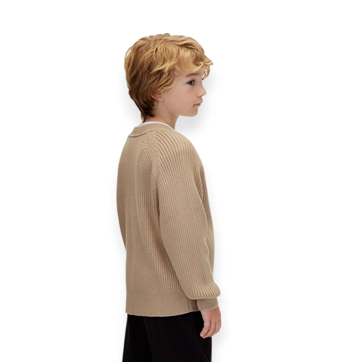 MAGLIONE RAGLAN BAMBINO CAMMELLO