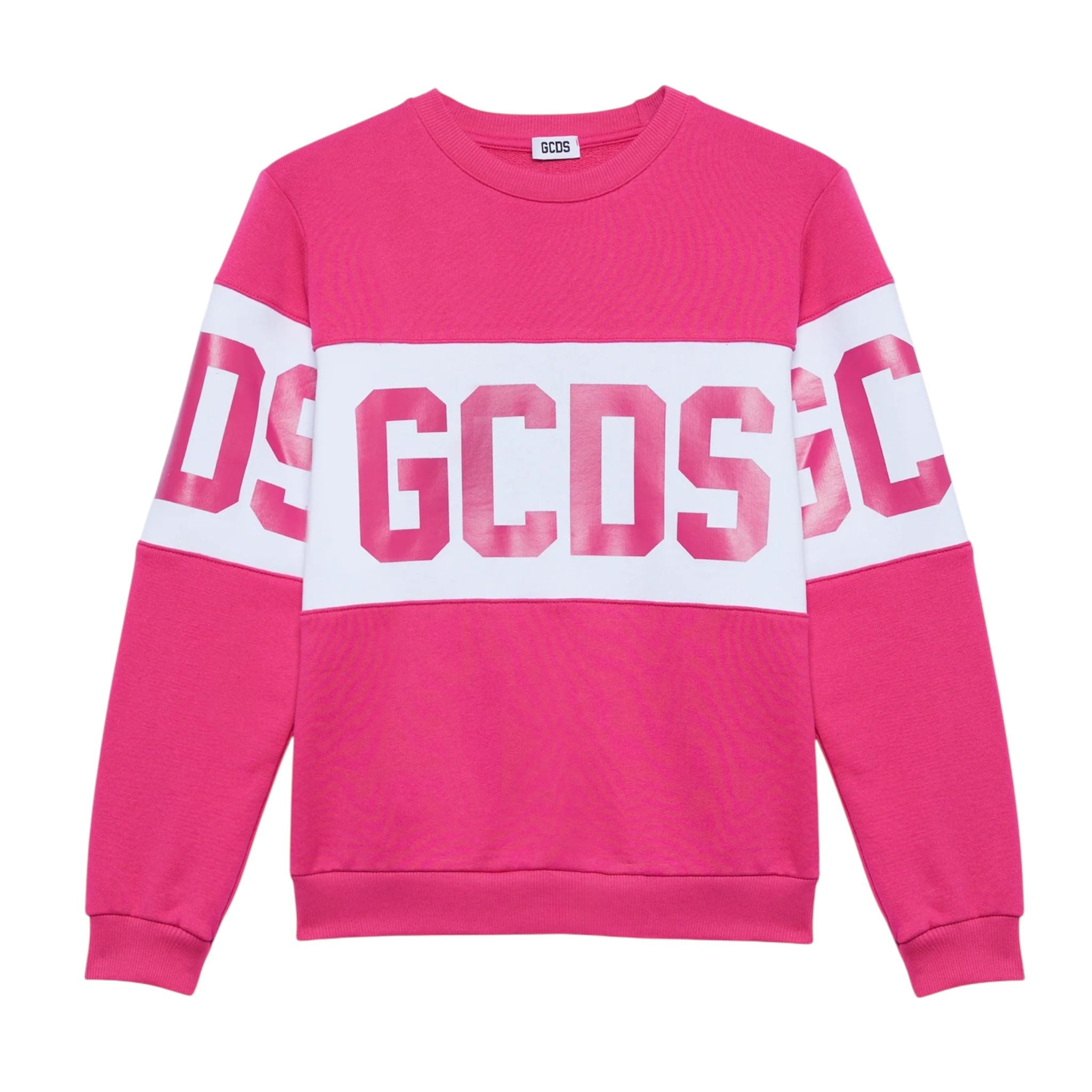 FELPA GIROCOLLO GCDS FUXIA