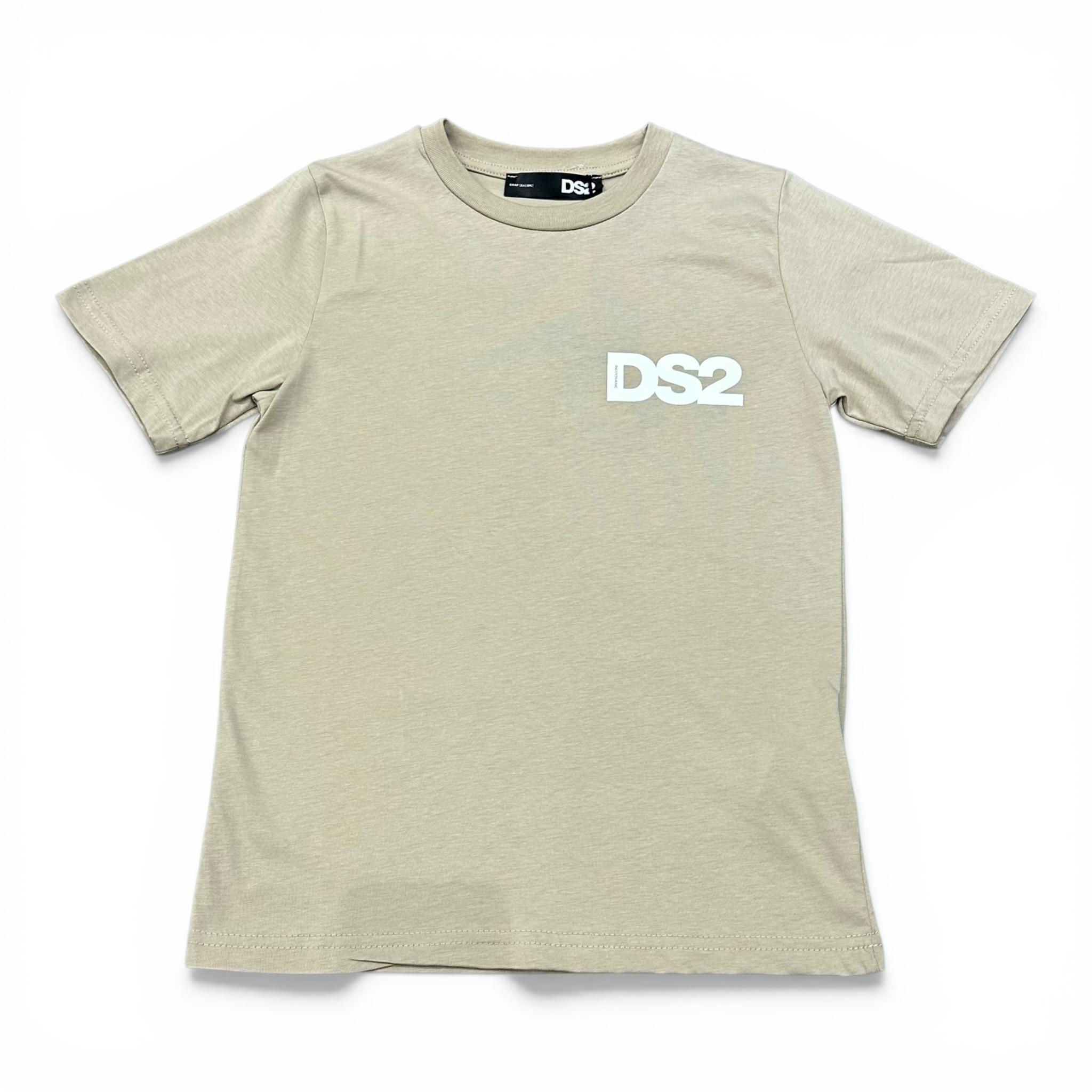 T-SHIRT BASIC CON LOGO BEIGE
