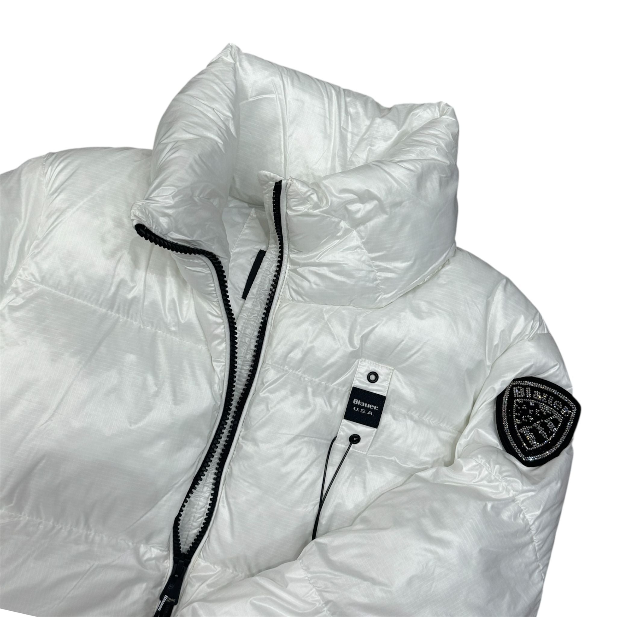 PIUMINO PINGREE BAMBINA BLAUER BIANCO