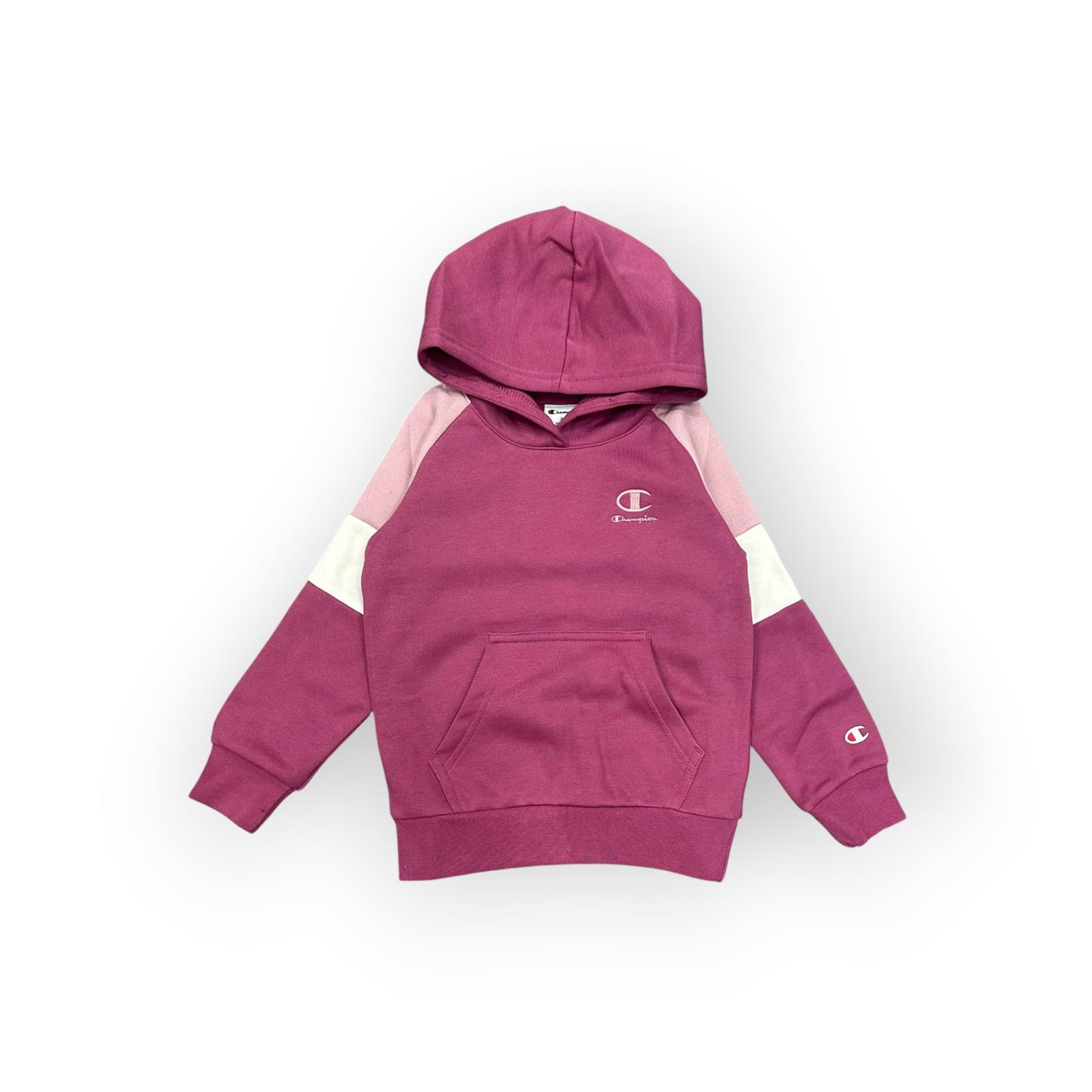 FELPA CON CAPPUCCIO BAMBINA ROSA