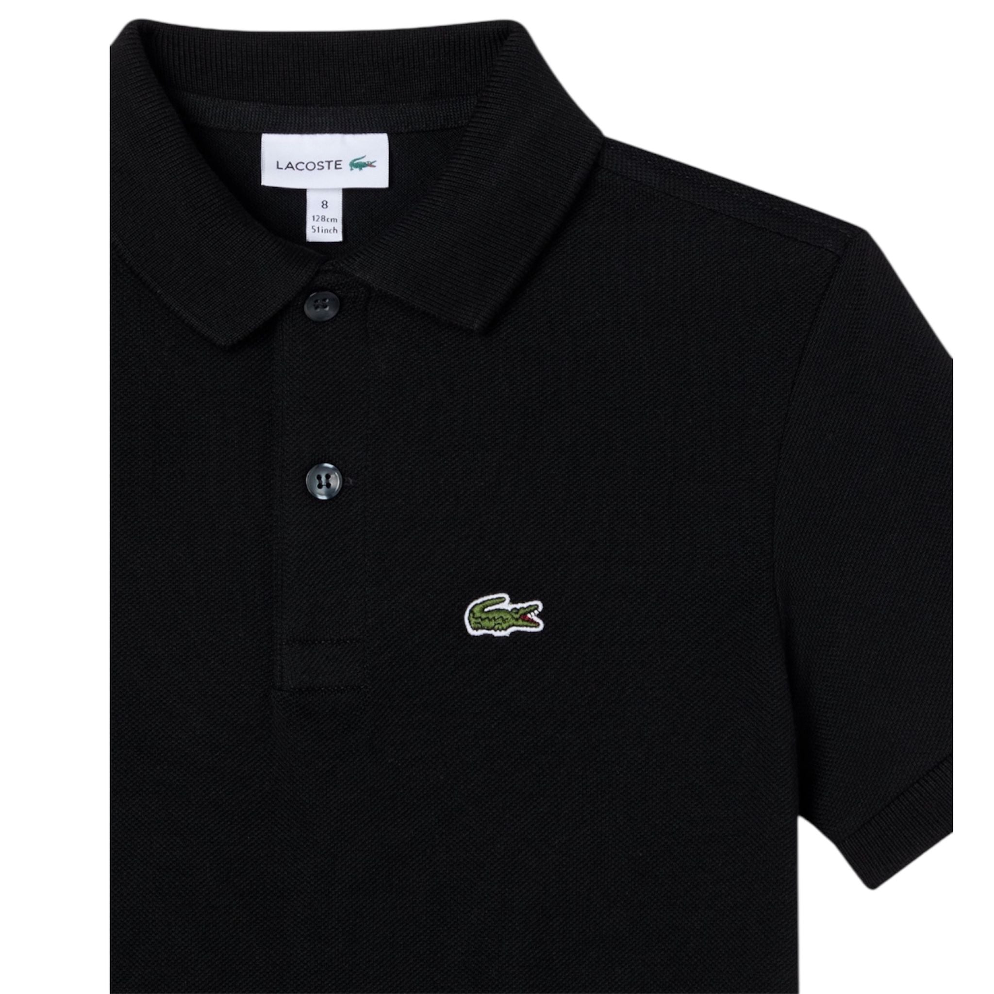 POLO IN PETIT PIQUE NERA