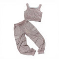 COMPLETO GLITTERATO BAMBINA ROSA