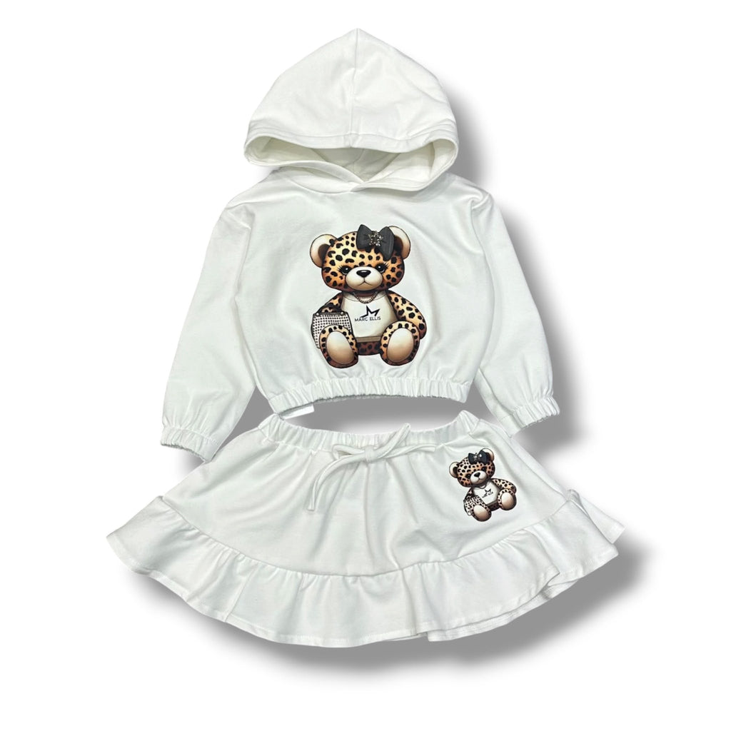 COMPLETO CON GONNA BAMBINA BIANCO