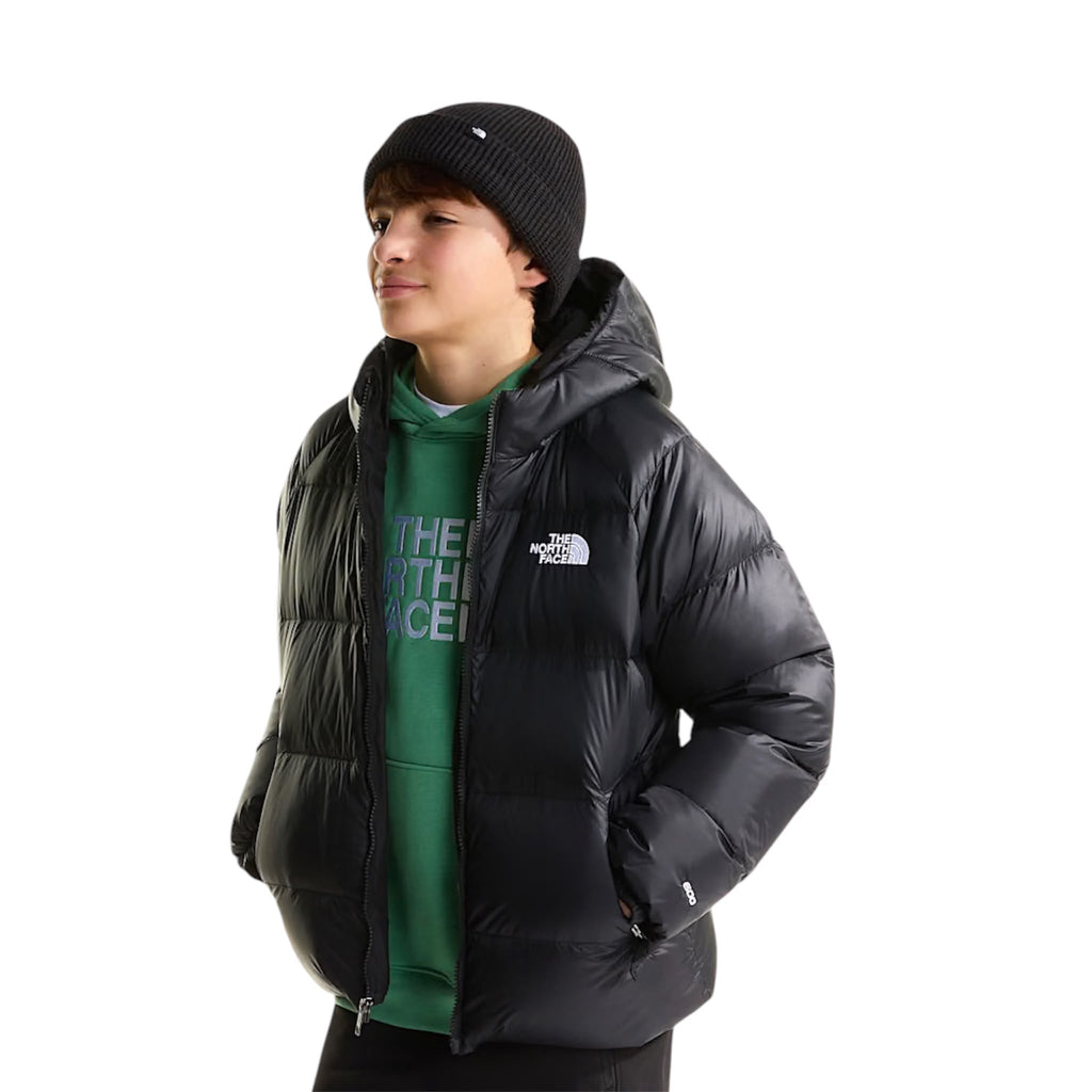 PIUMINO CON CAPPUCCIO BAMBINO NERO