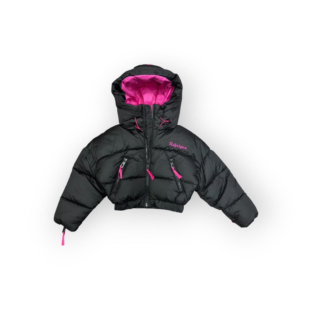 PIUMINO CROPPED BAMBINA NERA