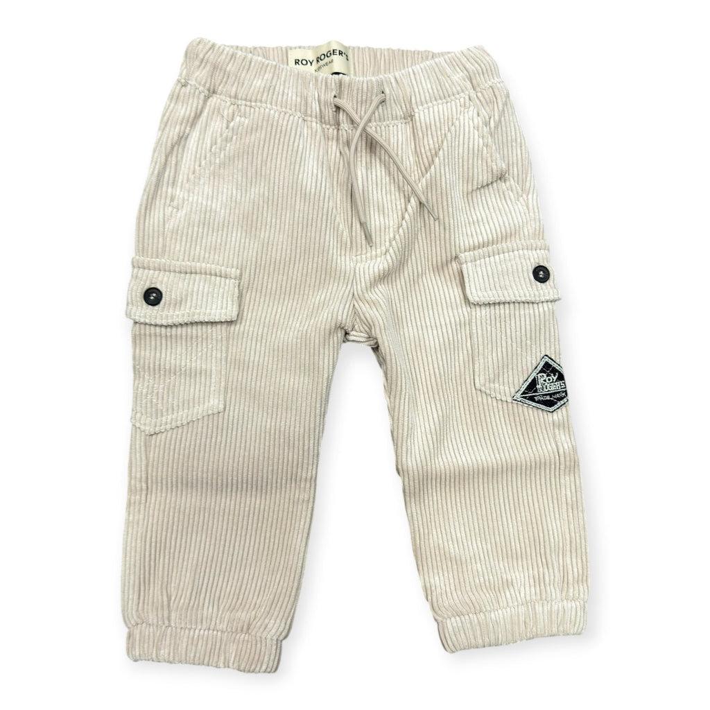 PANTALONE IN VELLUTO A COSTINE BAMBINO BEGE