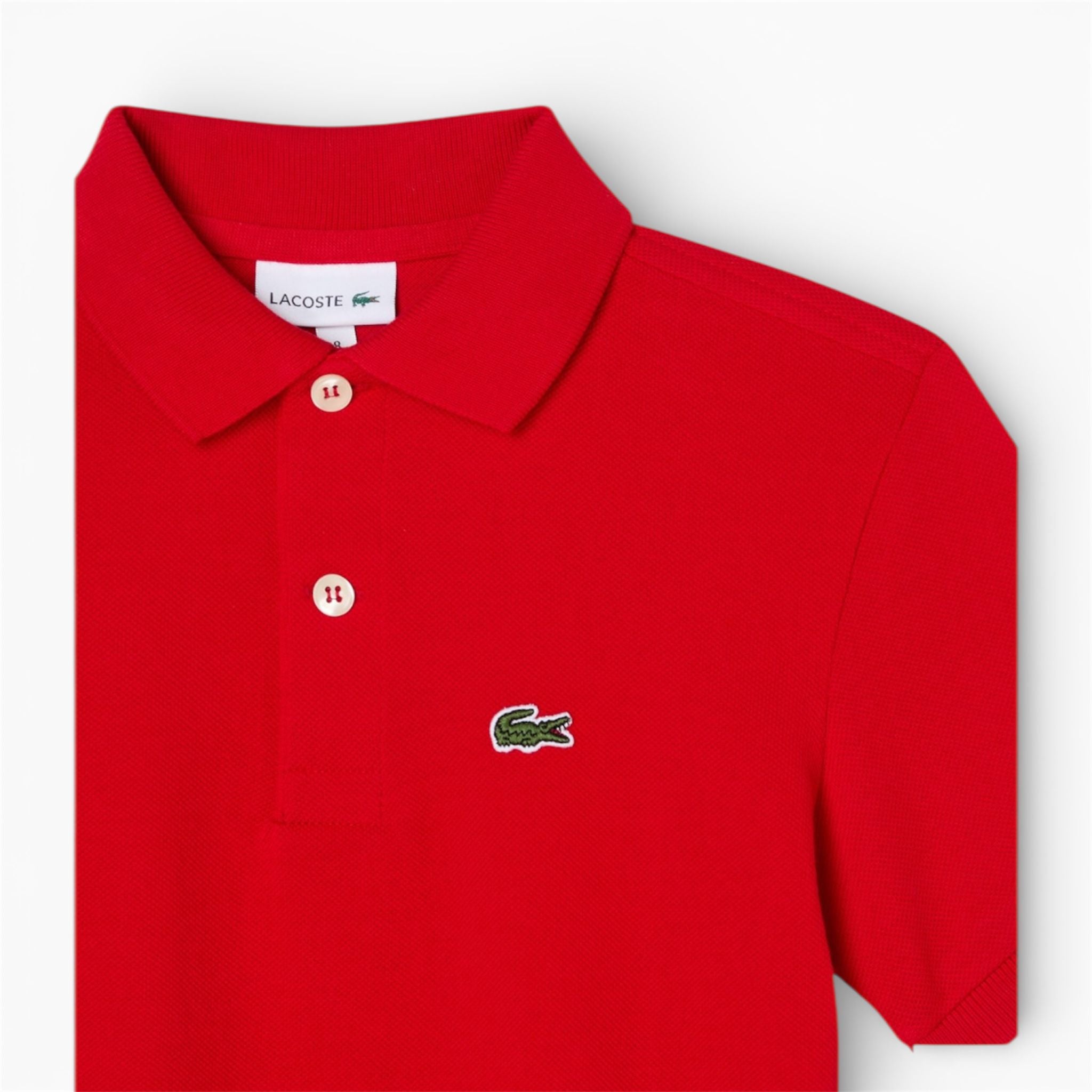 POLO IN PETIT PIQUE ROSSA