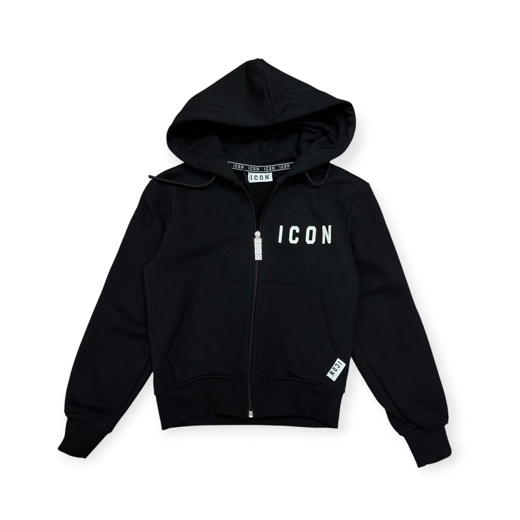 FELPA FULL ZIP BAMBINO NERA