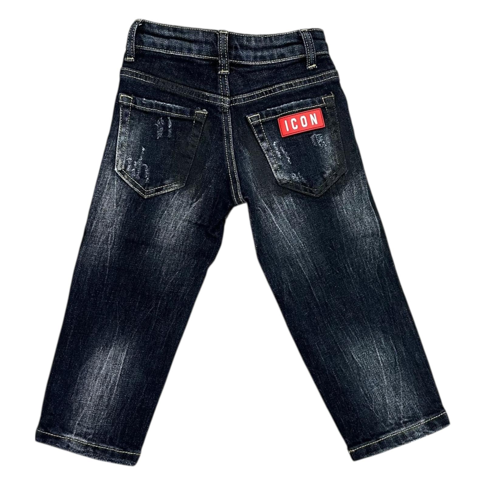 JEANS ICON BAMBINO NERO