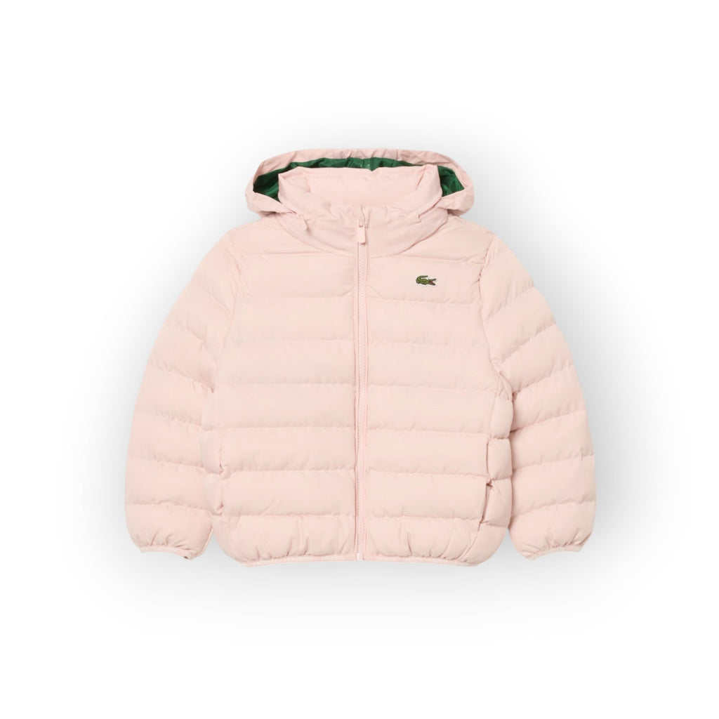 PIUMINO CON CAPPUCCIO FODERATO FELPATO ROSA