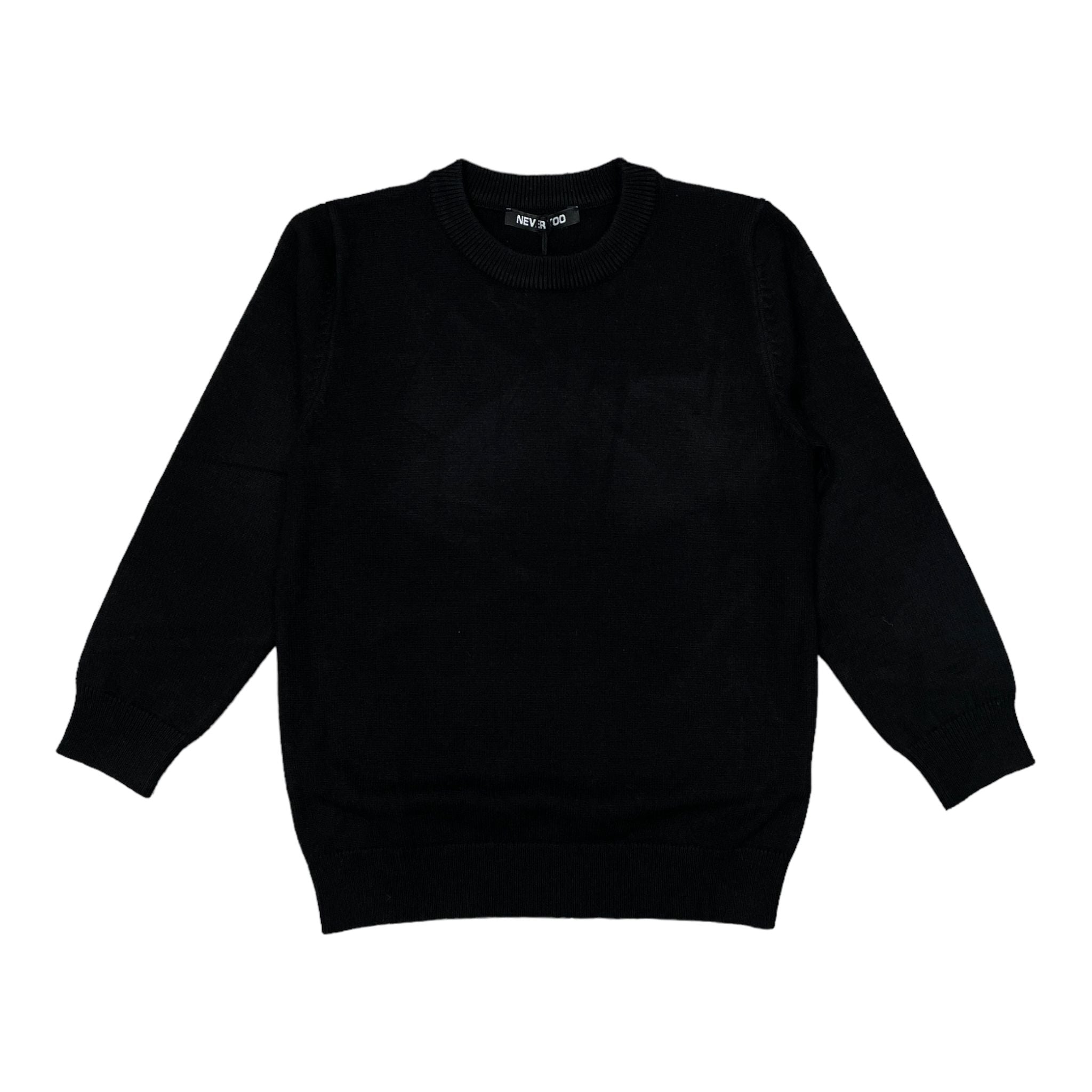 MAGLIONCINO BAMBINO GIROCOLLO DI COLORE NERO