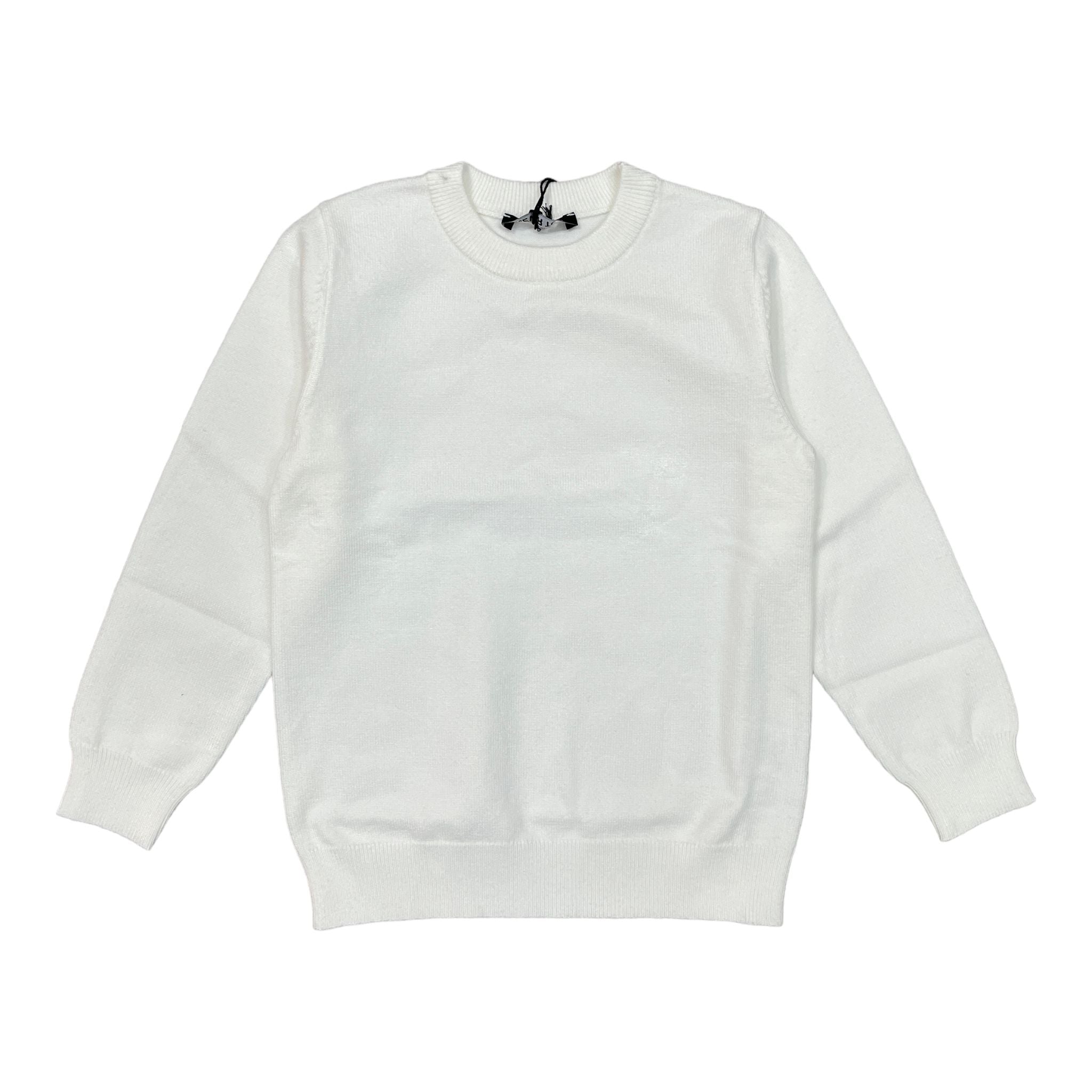 MAGLIONCINO BAMBINO GIROCOLLO DI COLORE BIANCO