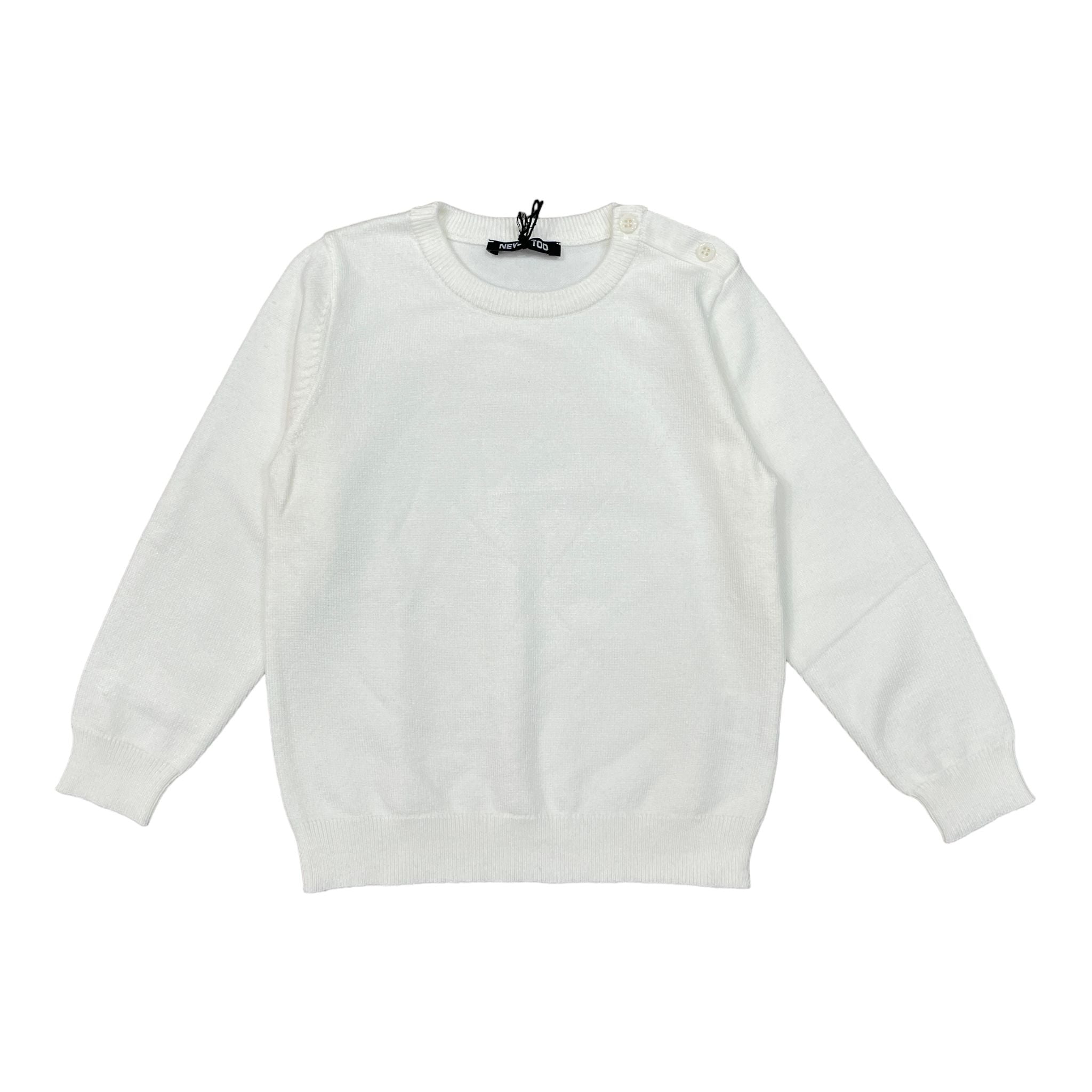 MAGLIONCINO BAMBINO GIROCOLLO DI COLORE BIANCO