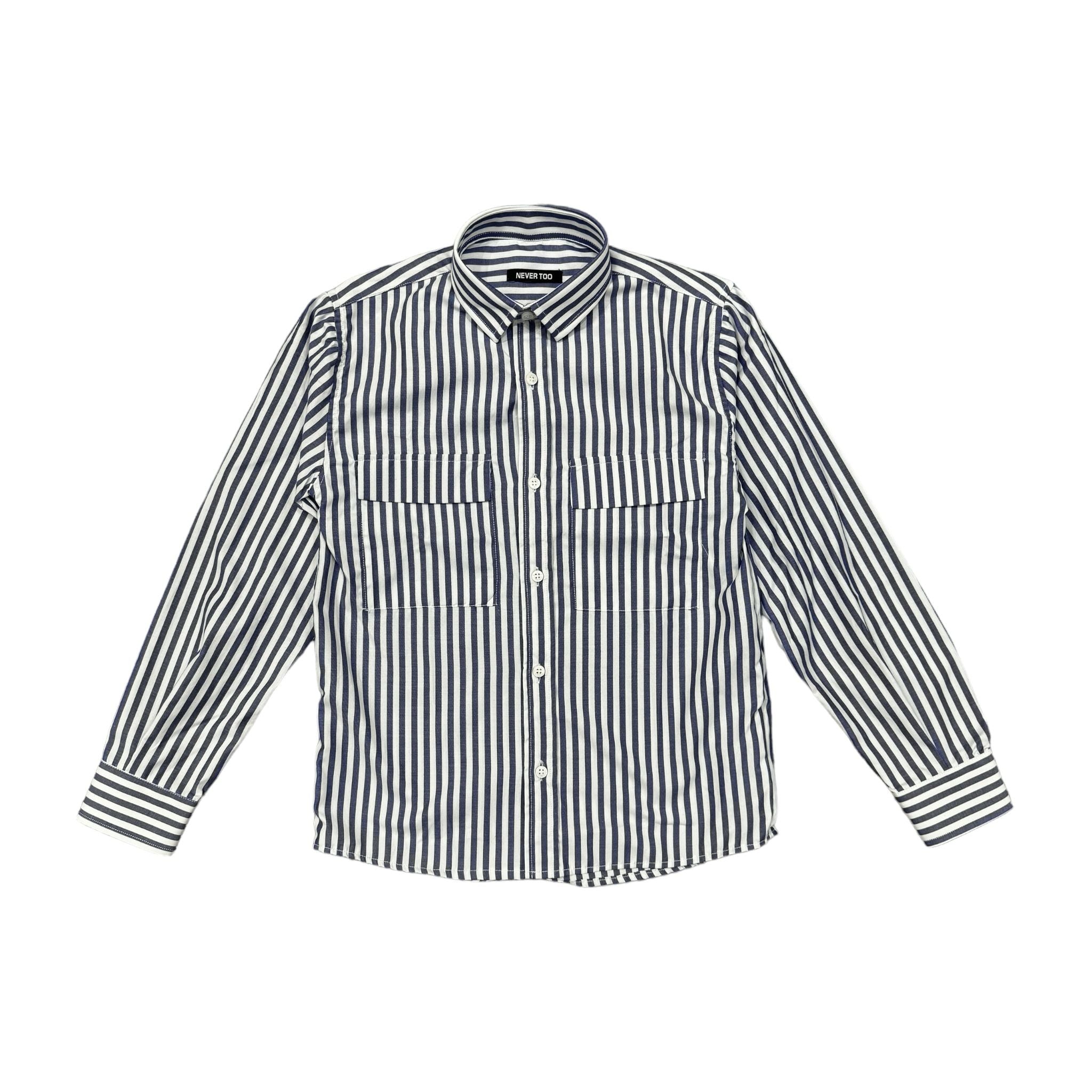 NEVER TOO CAMICIA A RIGHE
