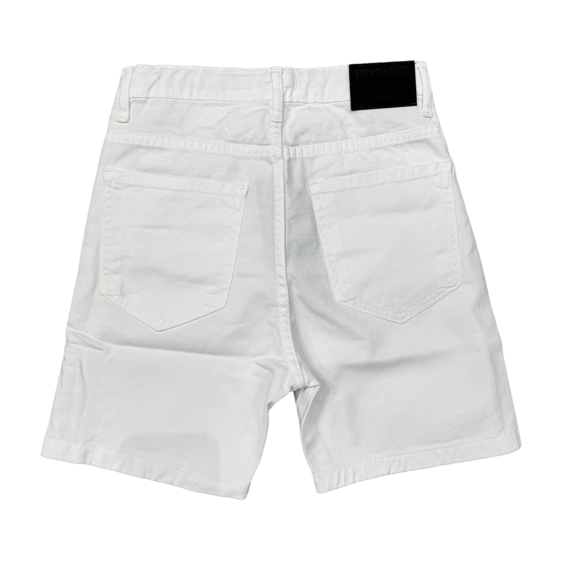 NEVER TOO SHORT JEANS BIANCO