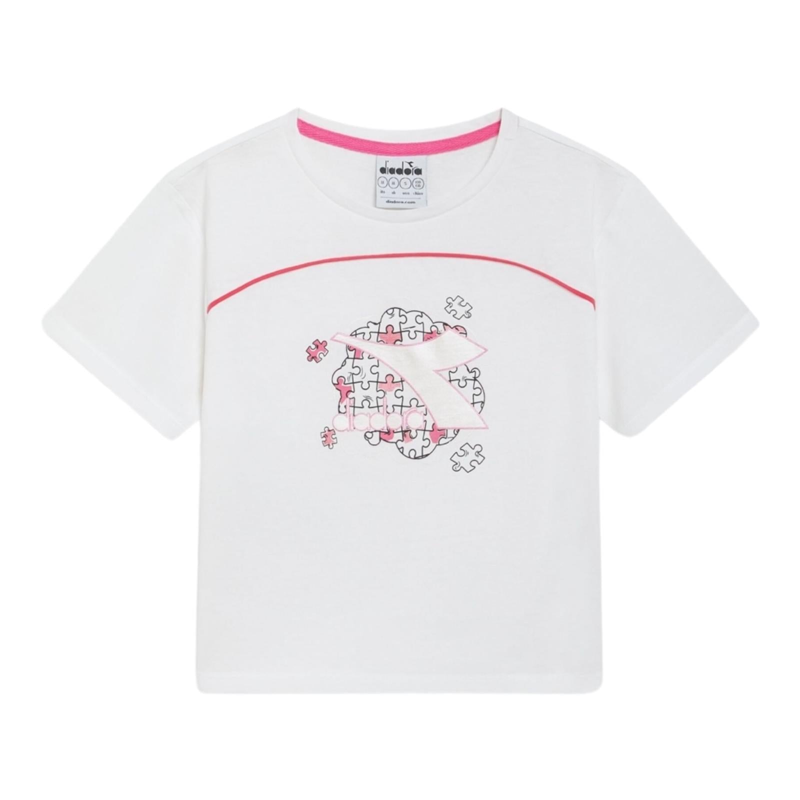 DIADORA T-SHIRT BAMBINA BIANCA