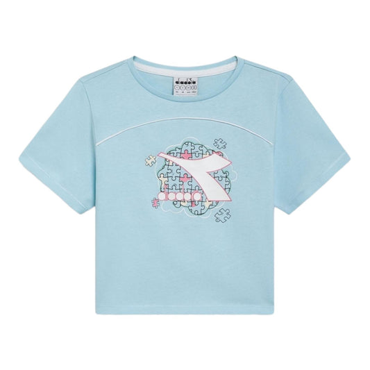 DIADORA T-SHIRT BAMBINA CELESTE