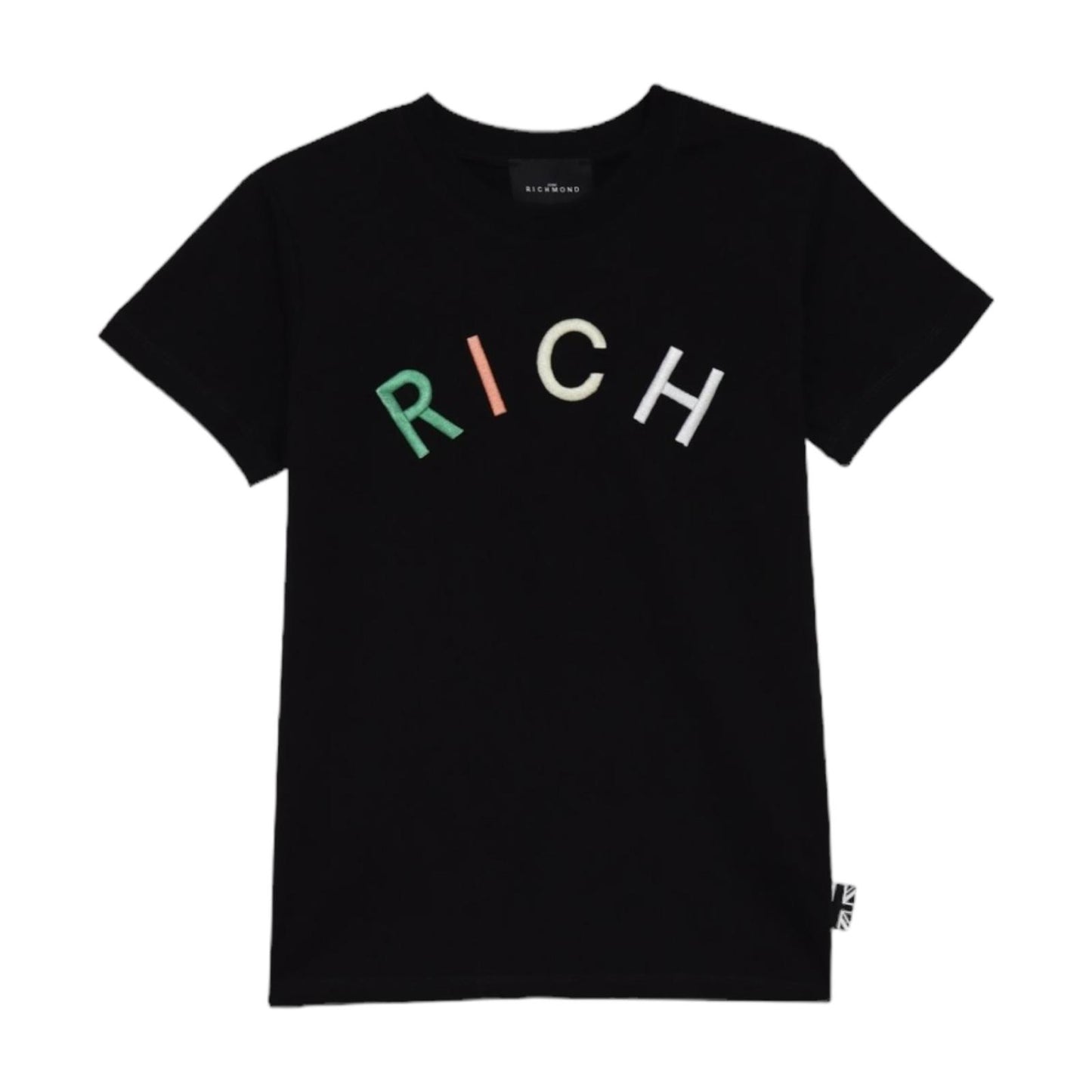 RICHMOND T-SHIRT CON LOGO RICAMATO NERA